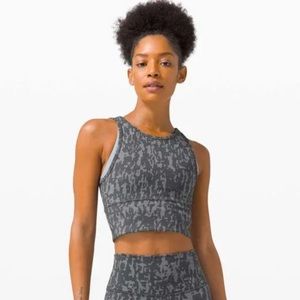 Lululemon Power Pivot Tank in Heathered Asphalt Gray